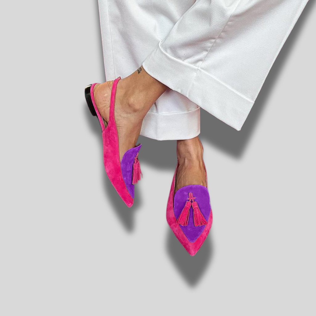Rosaa™ – Women's Fringe Ankle Ballet Flats