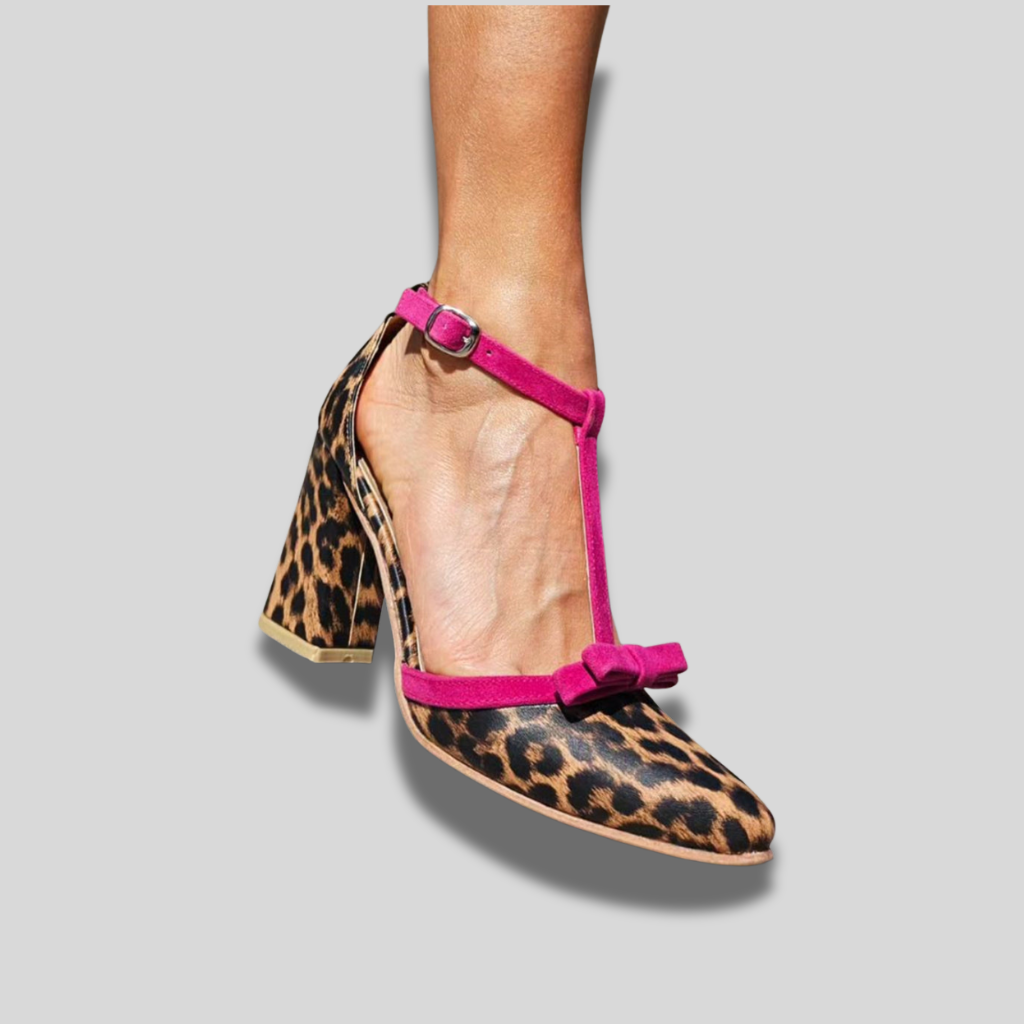 Beauu™ – Green Leopard Print Sandals with Colorful Details for Women