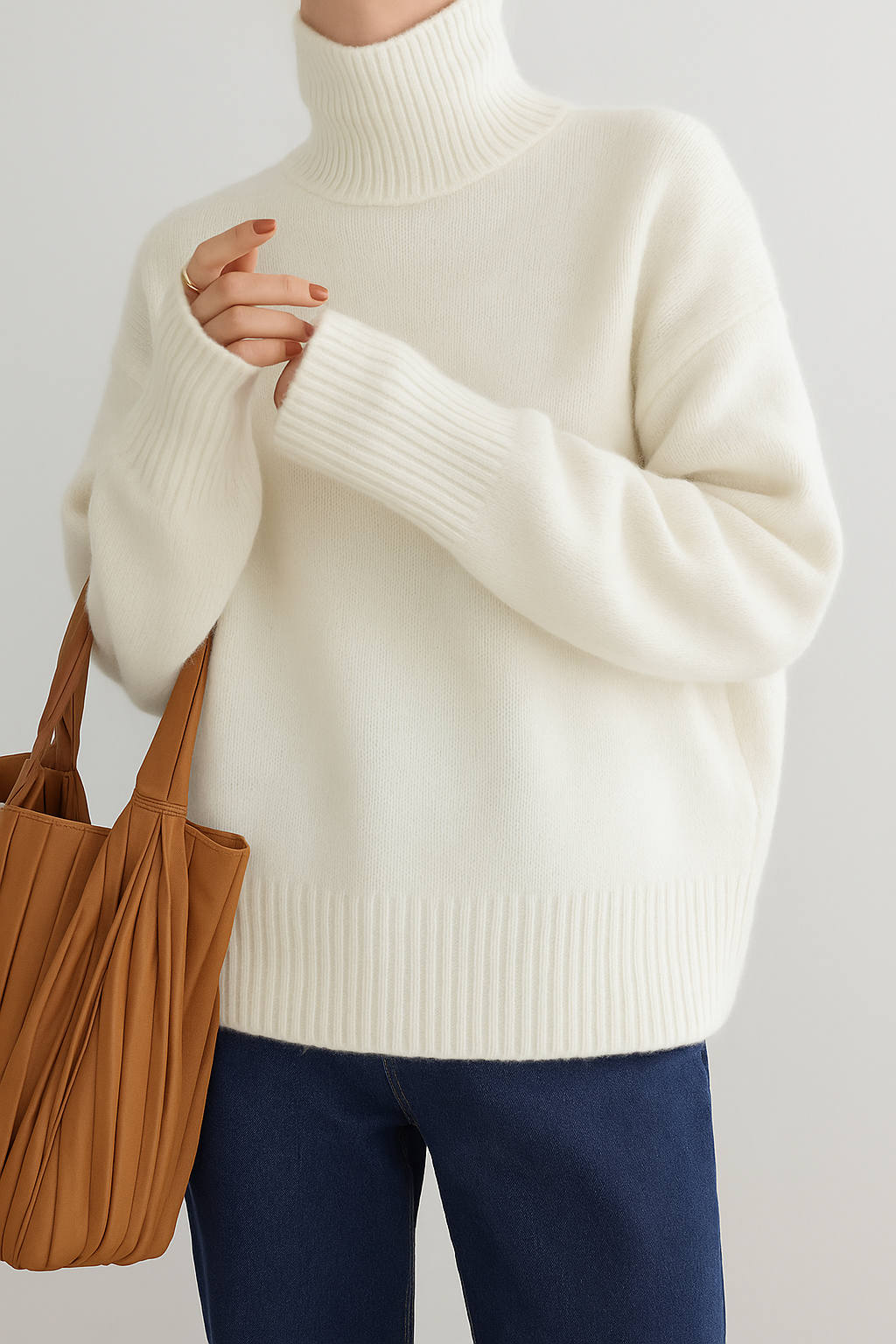 Monika - High Neck Cashmere Sweater