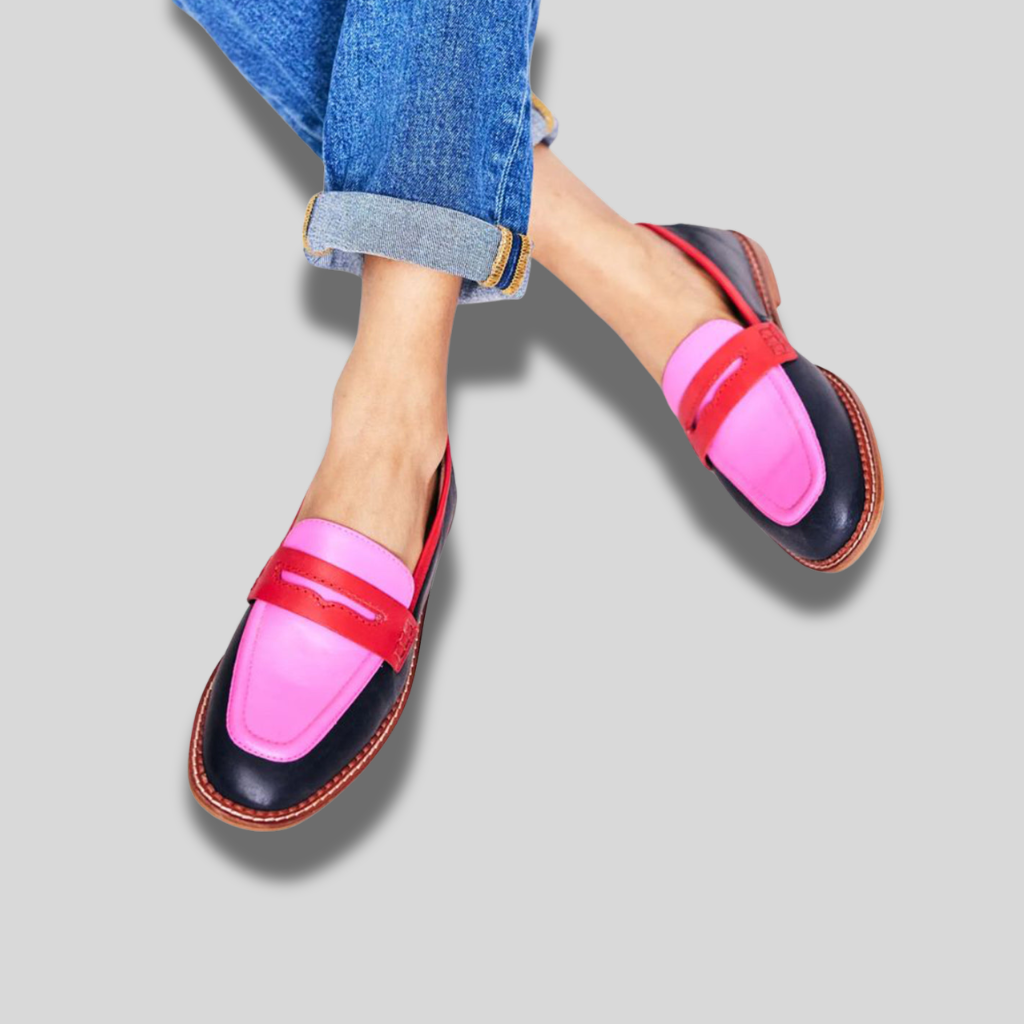 Faius™ | Women's Black Moccasins with Vibrant Accents