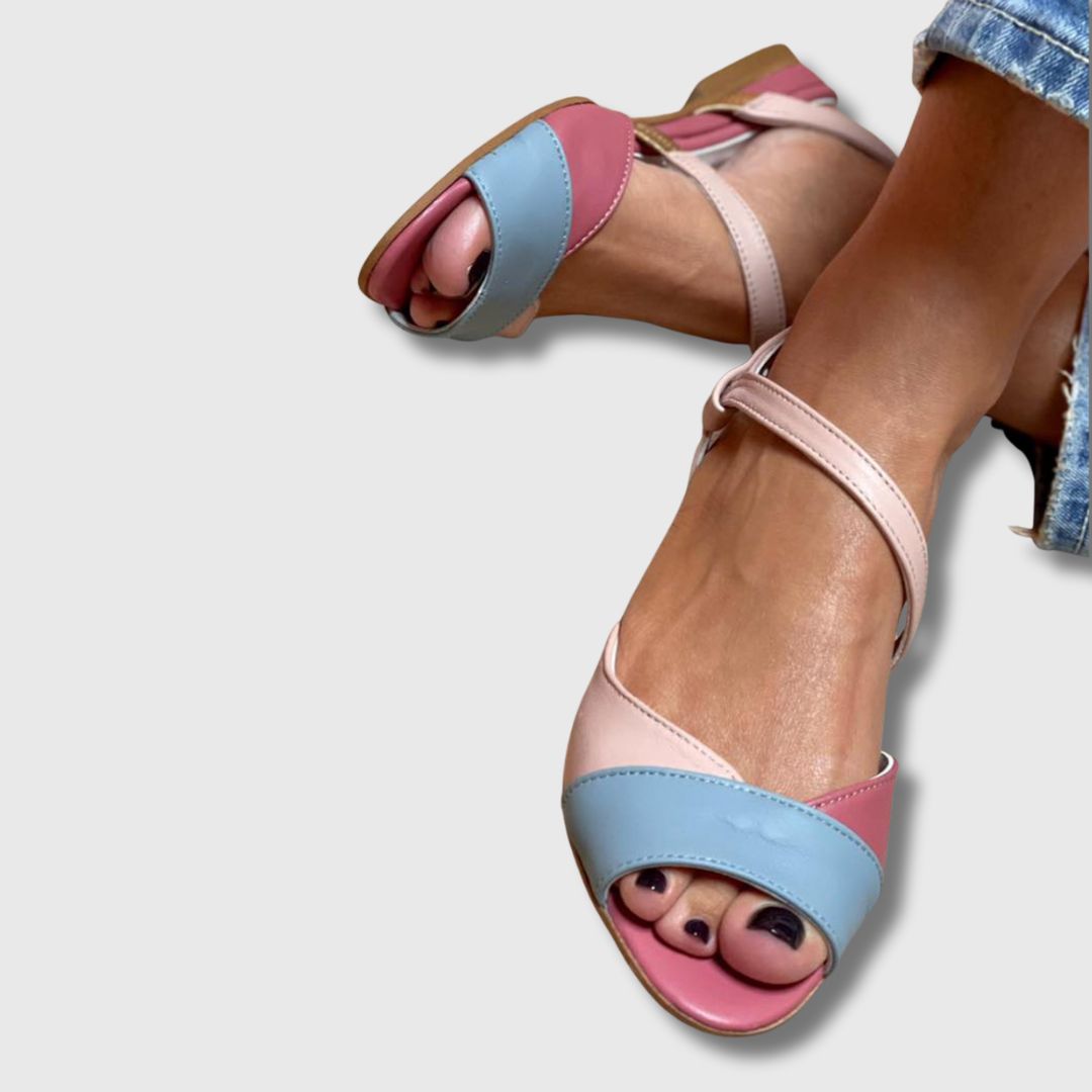 Ellela™ – Asymmetrical Color Block Sandals for Women