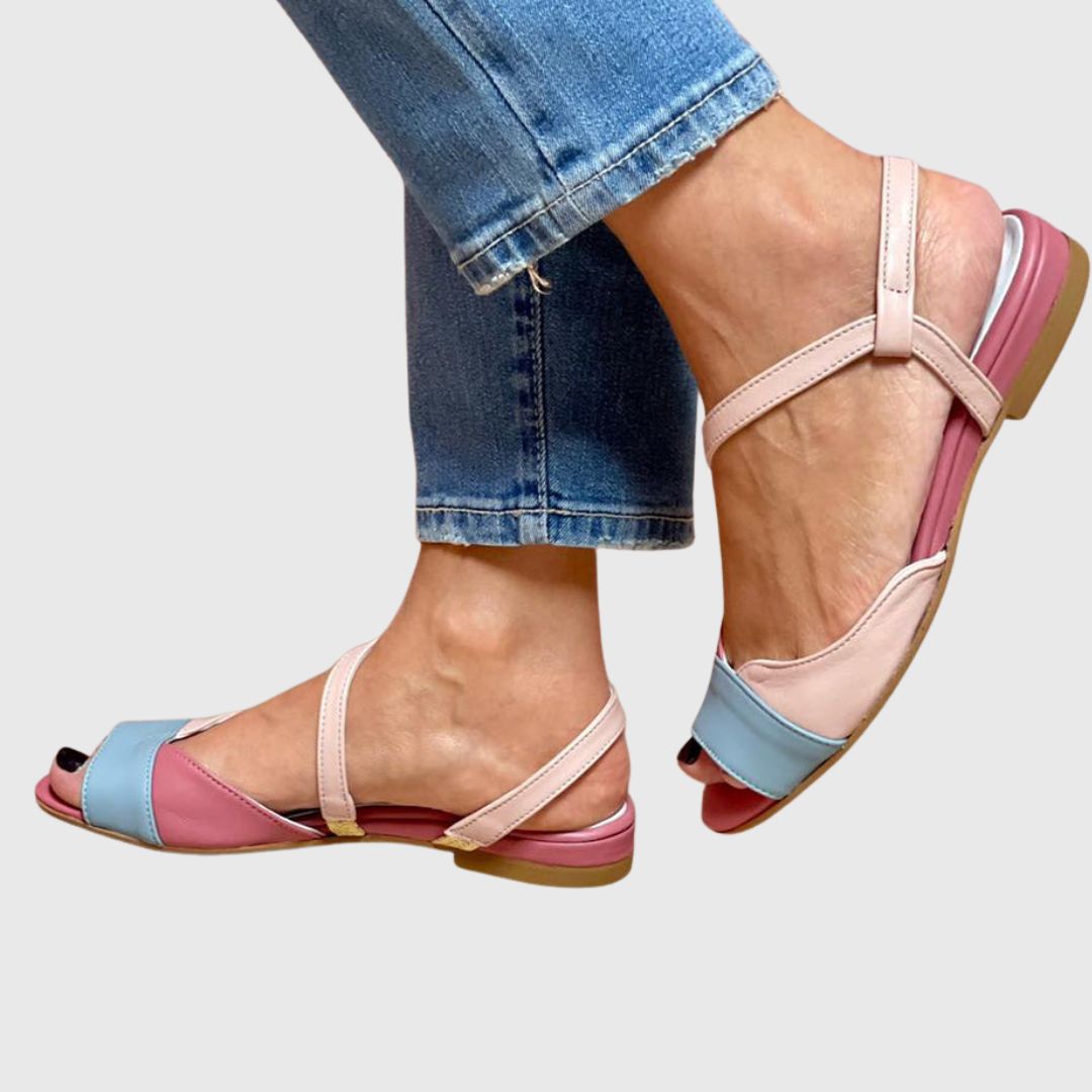 Ellela™ – Asymmetrical Color Block Sandals for Women
