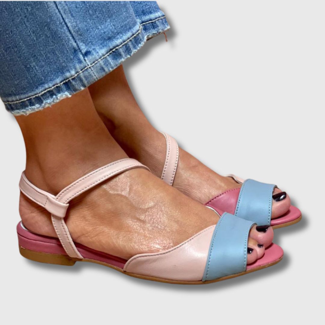 Ellela™ – Asymmetrical Color Block Sandals for Women