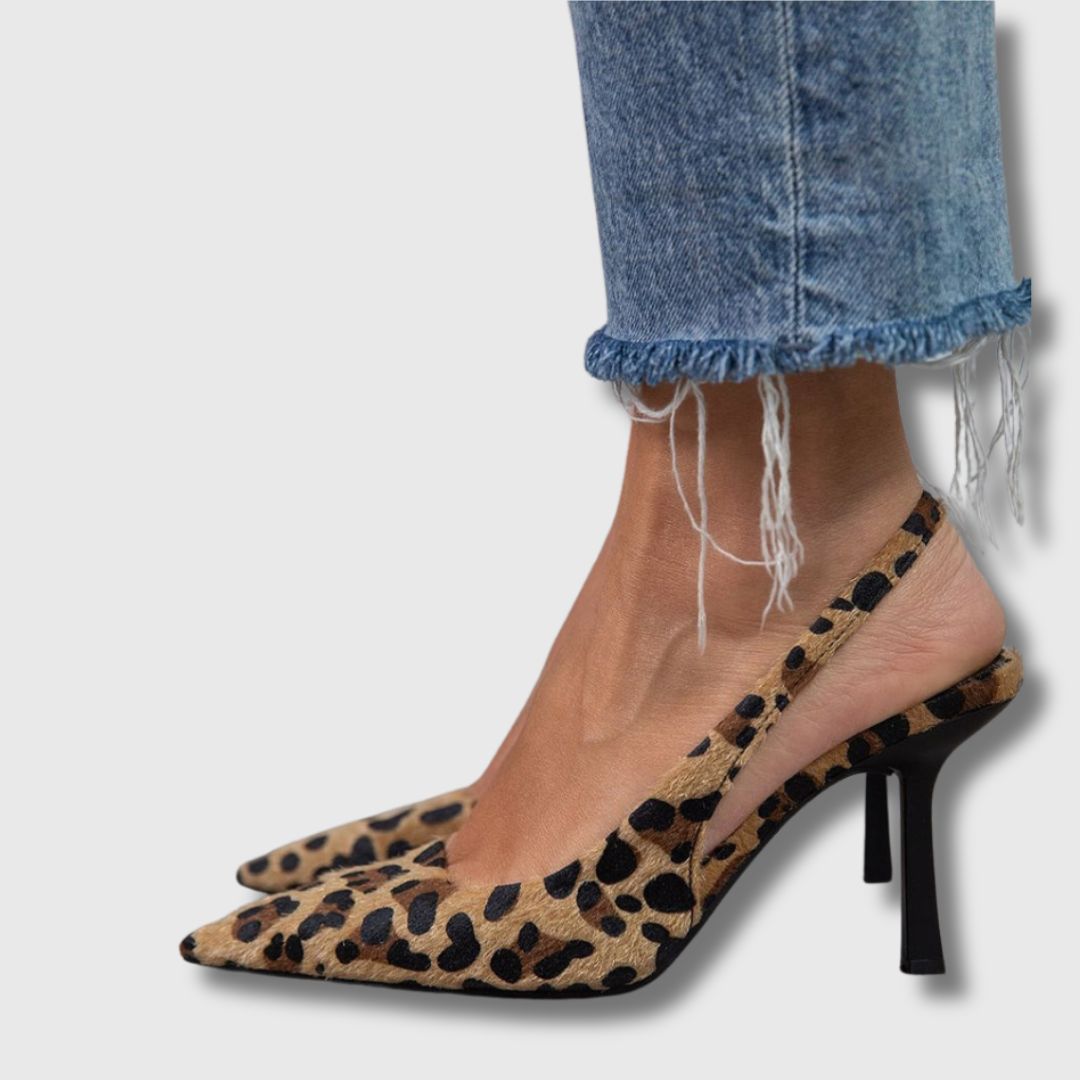 Laro™ | Leopard Print Pointed Toe Heels for Women