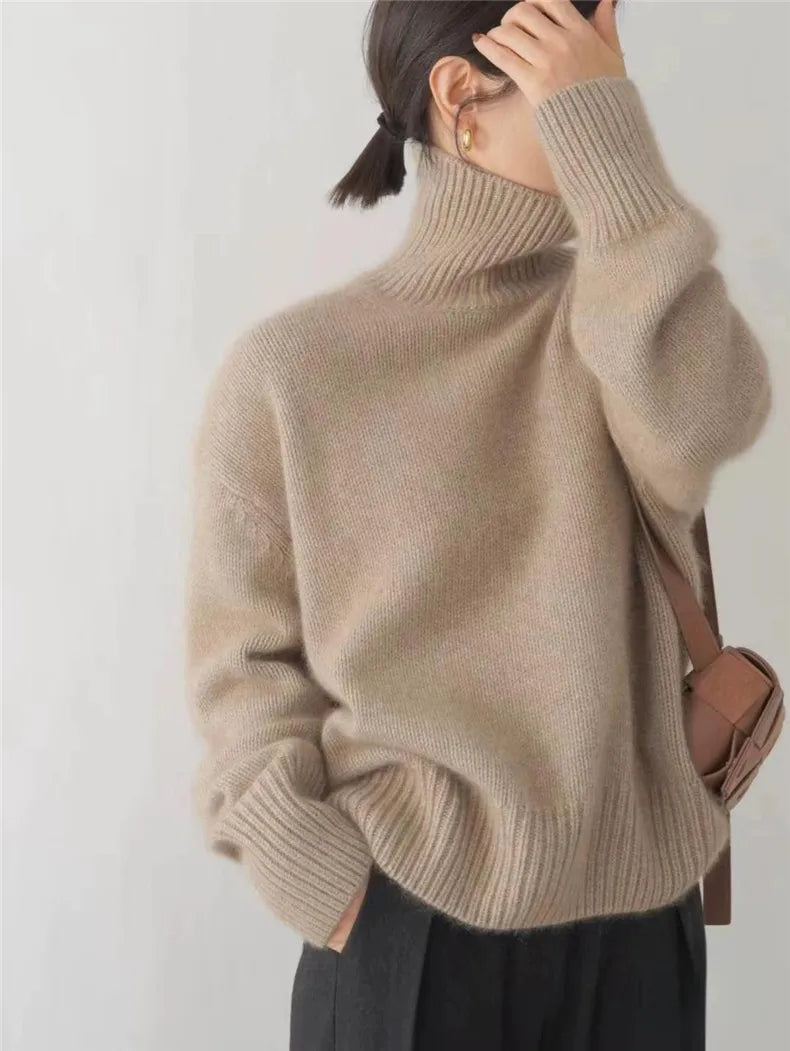 Monika - High Neck Cashmere Sweater