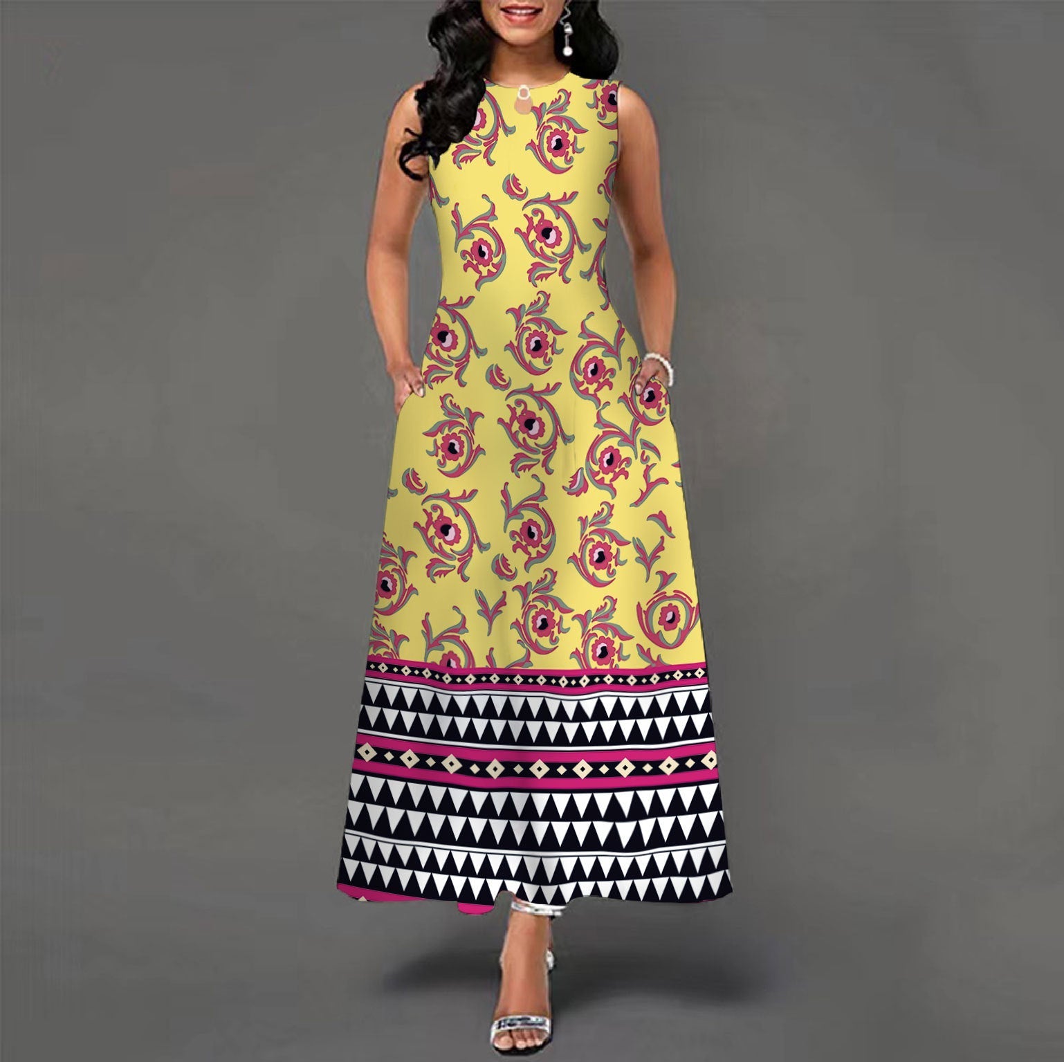 Bianca™ - Casual Sleeveless Dress with Flared Skirt
