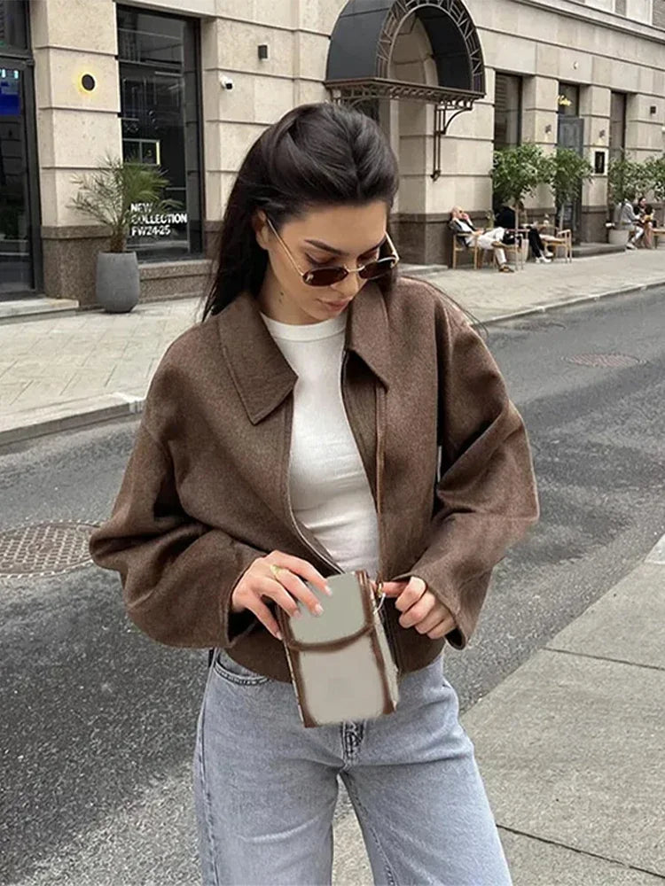 Carly | Brown Boucle Jacket