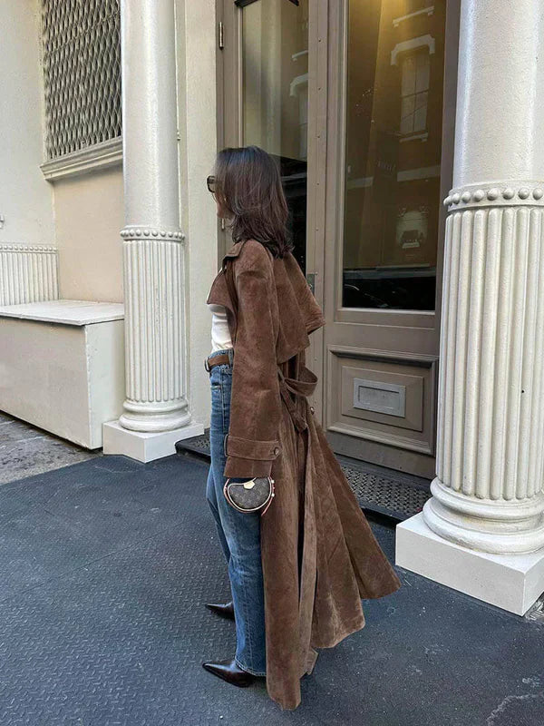 Wajda™ | Suede Trench Coat