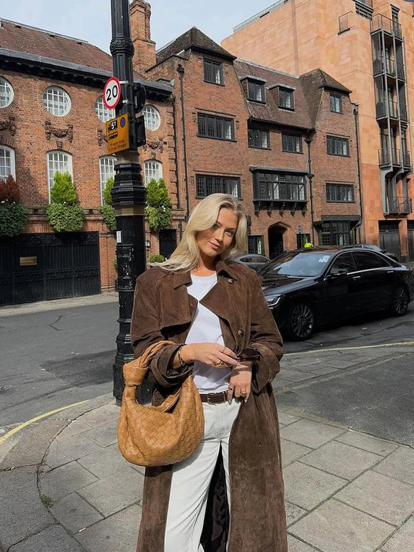 Wajda™ | Suede Trench Coat