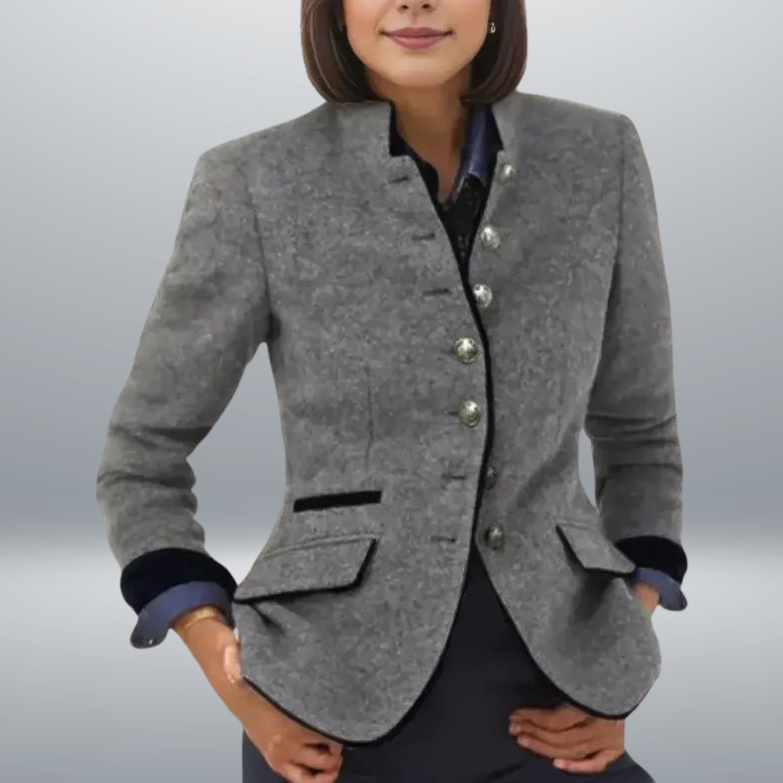 Audrey - Women's Classic Wool Blend Blazer Limited Edition
