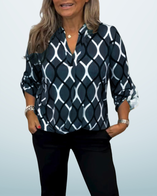 Noor – Blouse with Graphic Print