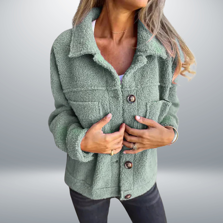 Trendy warm sweater with buttons