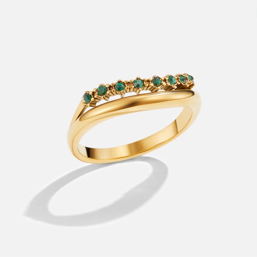 Carmen - Layered Emerald Green Ring