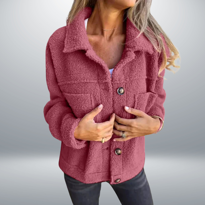 Trendy warm sweater with buttons