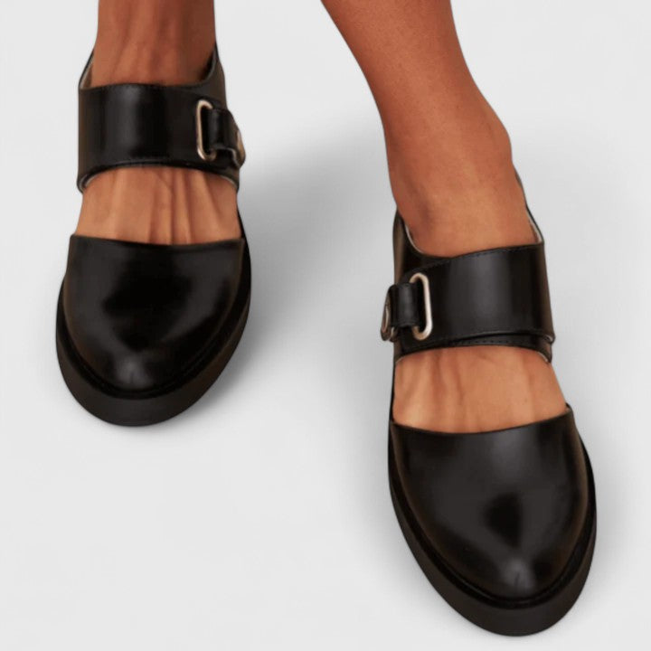 Saphira™ | Classic Buckle Strap Flats