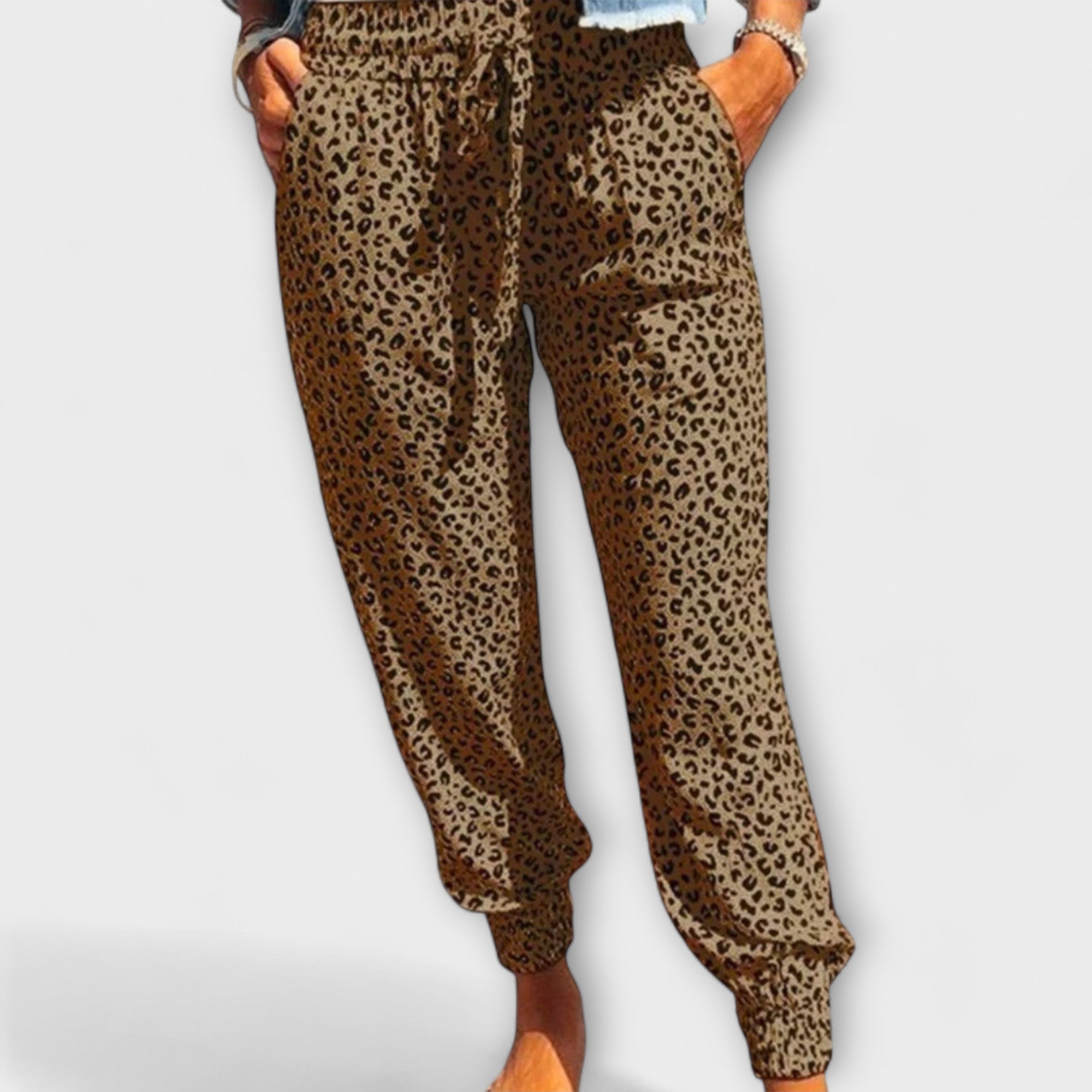 Feli - Wide Pants with Leopard Print