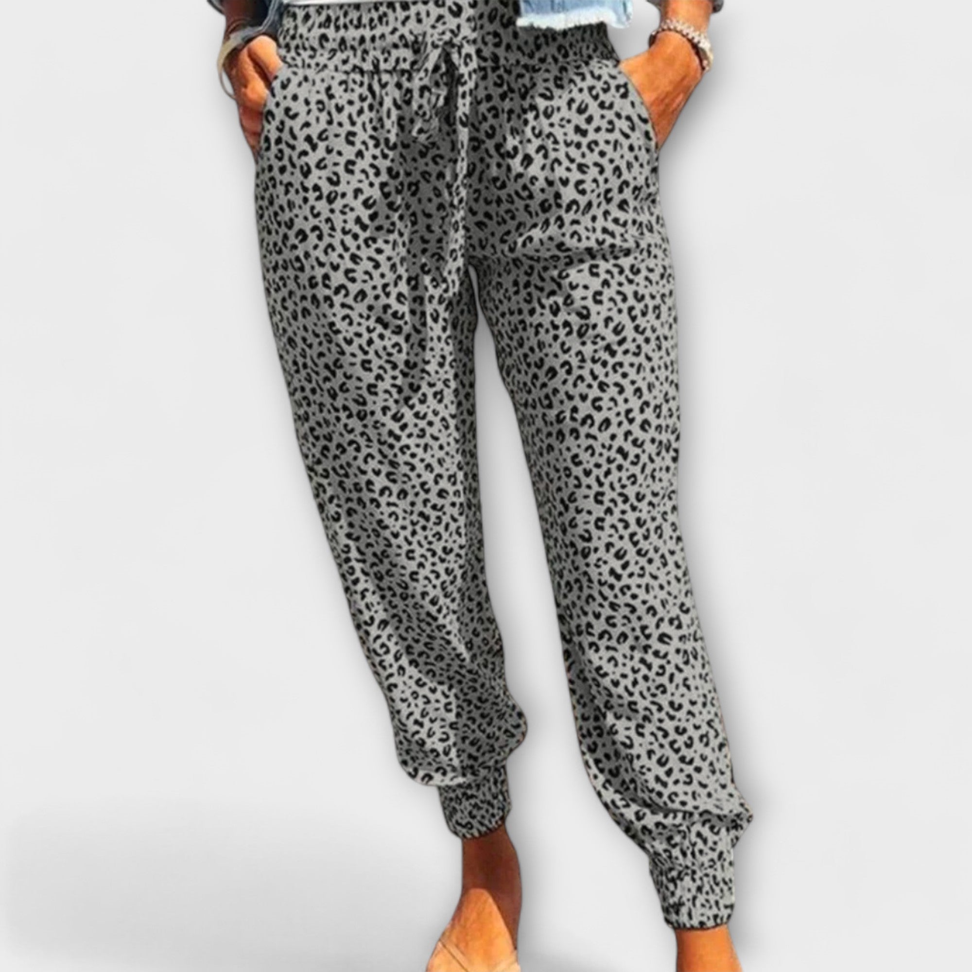 Feli - Wide Pants with Leopard Print