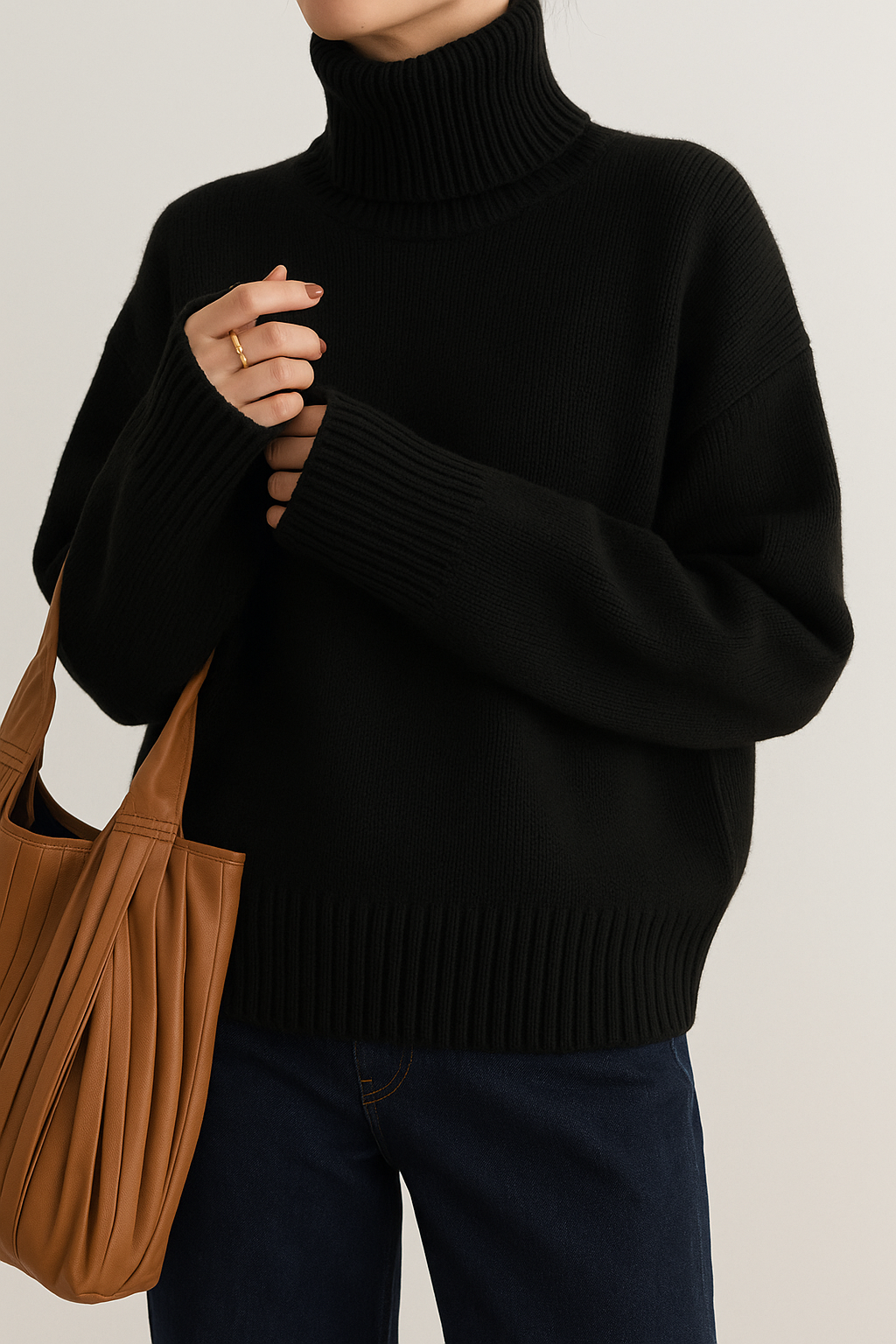 Monika - High Neck Cashmere Sweater