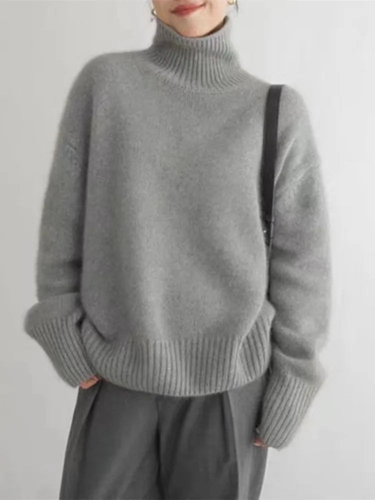 Monika - High Neck Cashmere Sweater