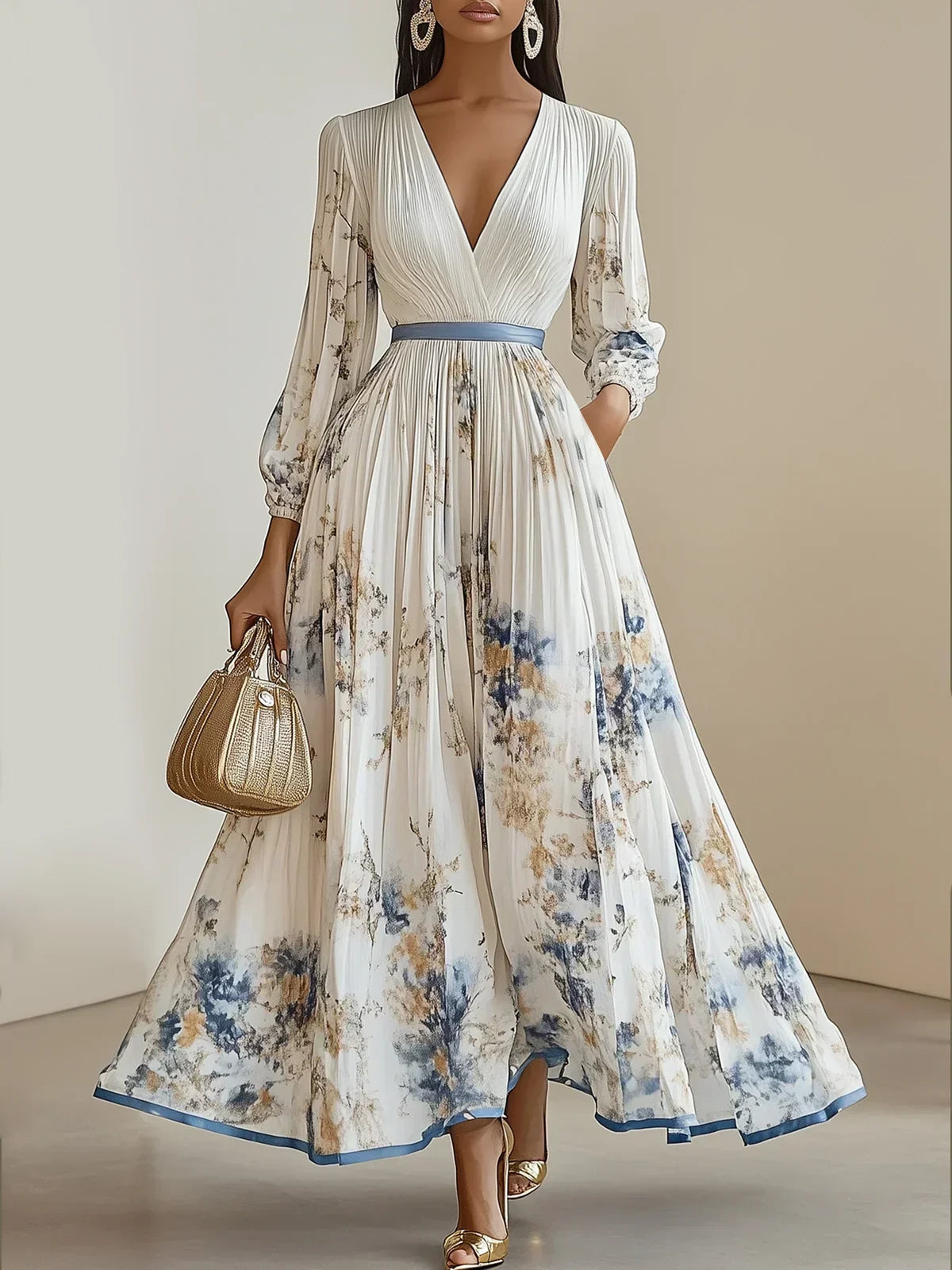 Bristol™ - Floral Patchwork Bohemian Maxi Dress