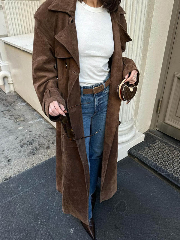 Wajda™ | Suede Trench Coat