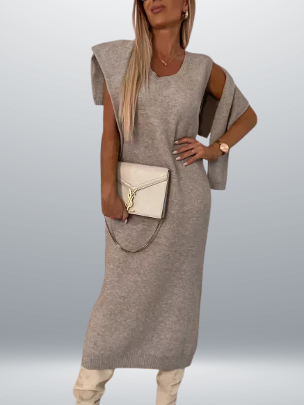 Marley Rollneck Midi™ – Knitted Midi Dress with High Neck & Comfort Fit | Becker’s Amsterdam