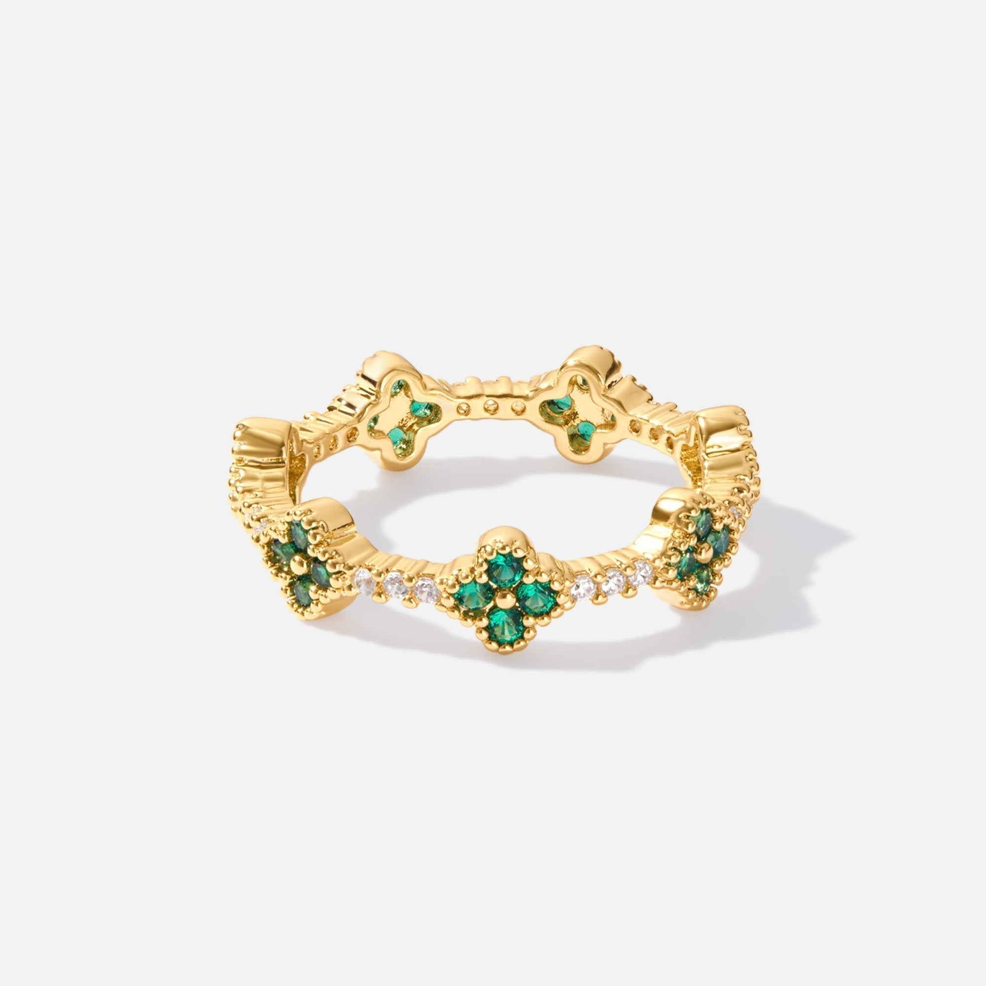 Marisol - Crystal Clover-Shaped Ring