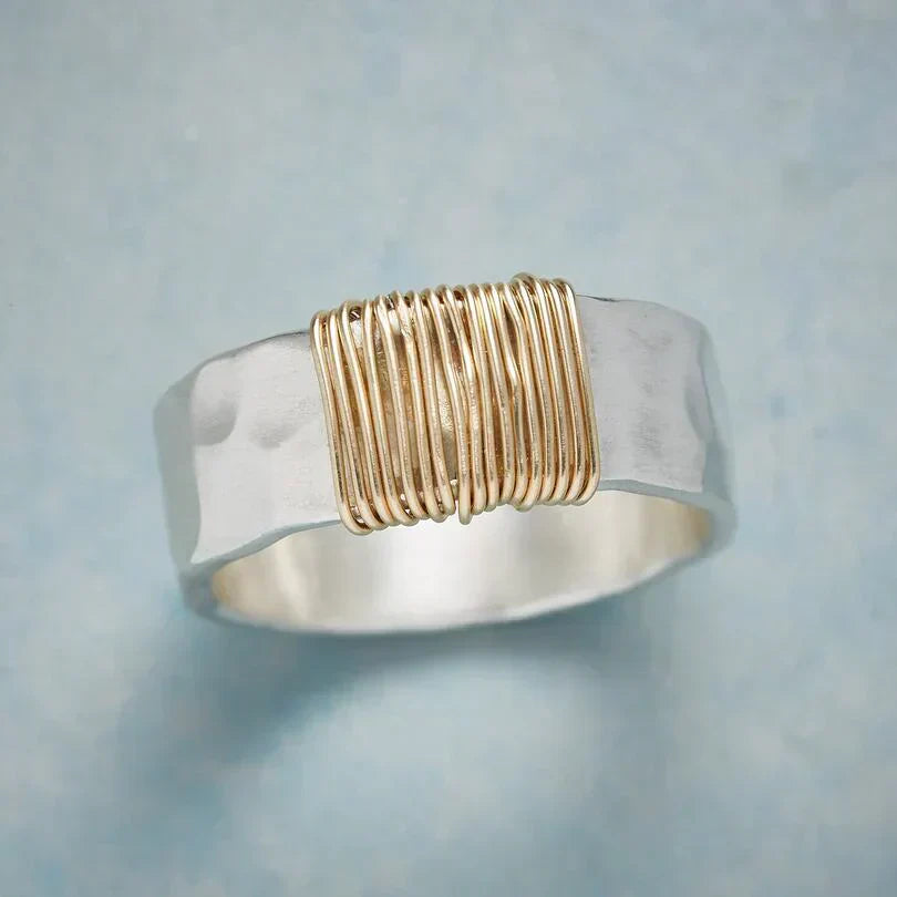 Gold Boho Thread Ring