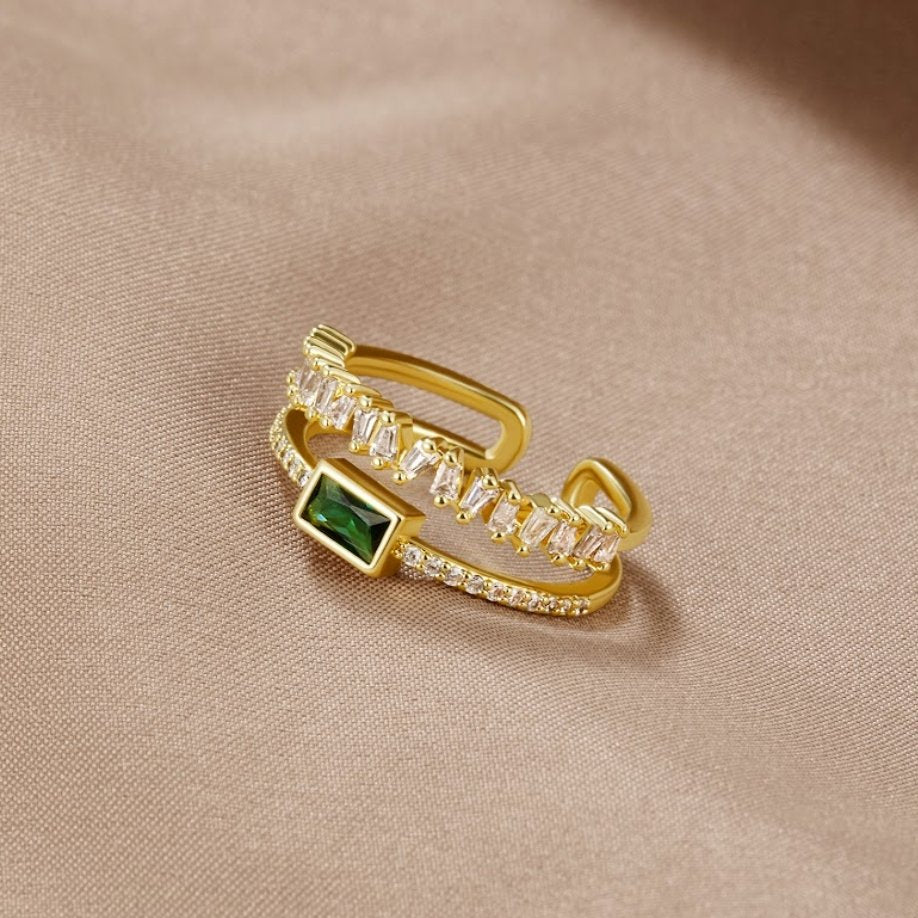 Eugenia - Layered Crystal Ring