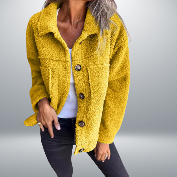 Trendy warm sweater with buttons